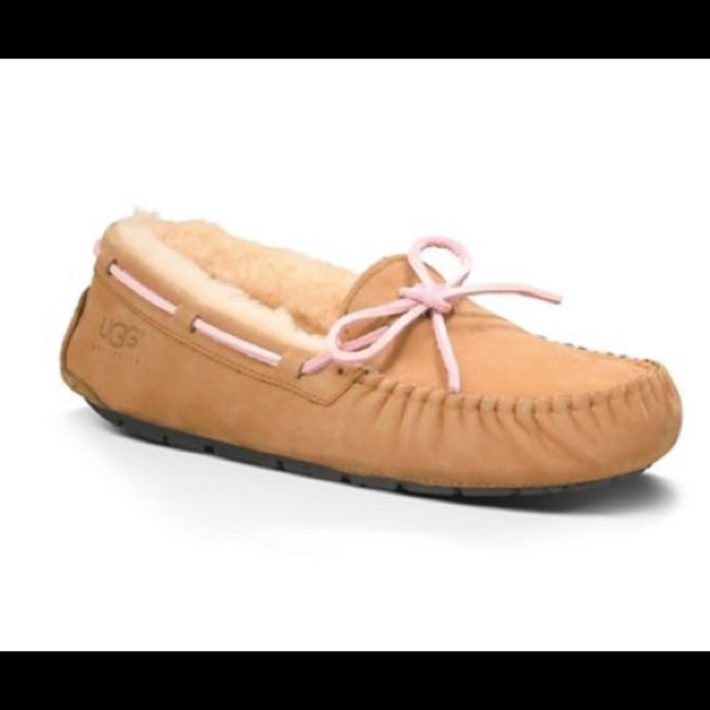 UGG Dakota Suede Shearling-Lined Slippers - size 8